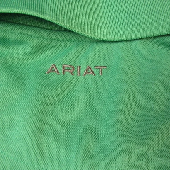 Ariat‎ Shirt Mens Large Green AriatTEK Heat Series Polo Performance Golf READ - Picture 11 of 12